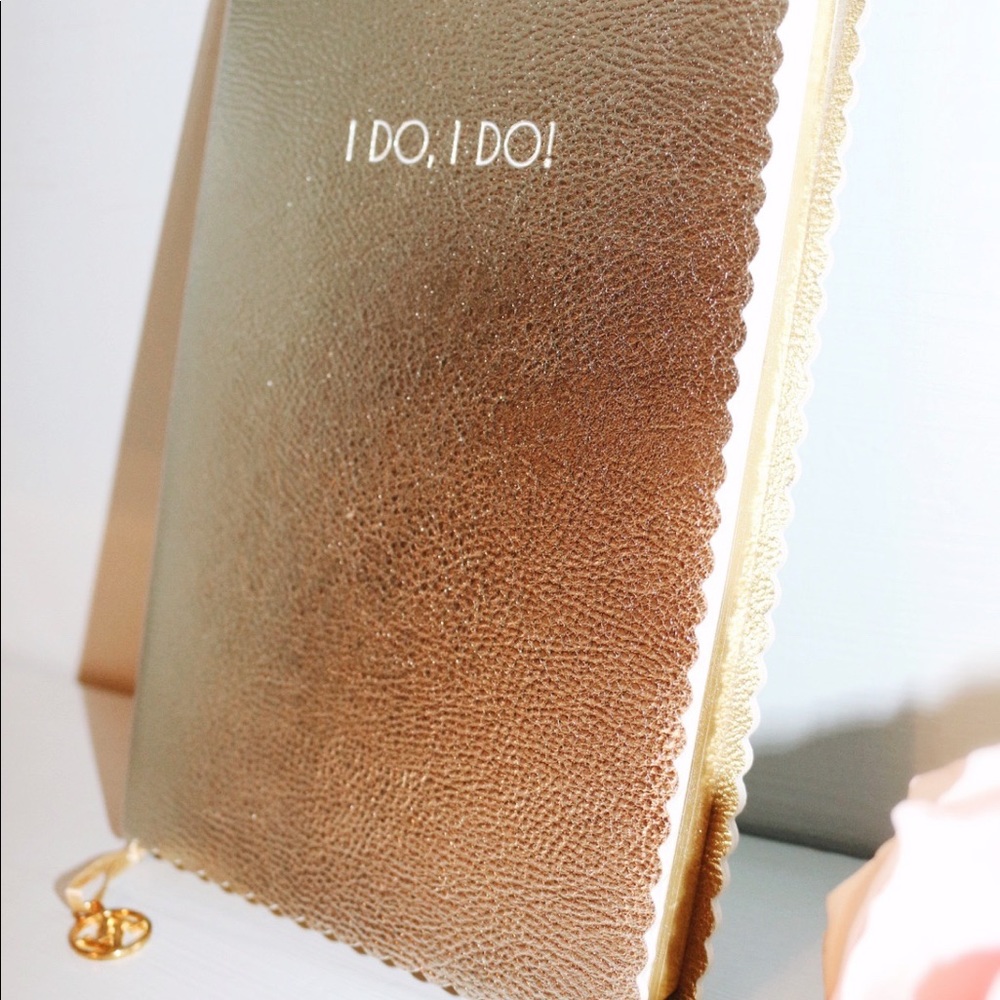 Bride Scalloped Bound Gold Journal Notebook | By Adrienne Vittadini